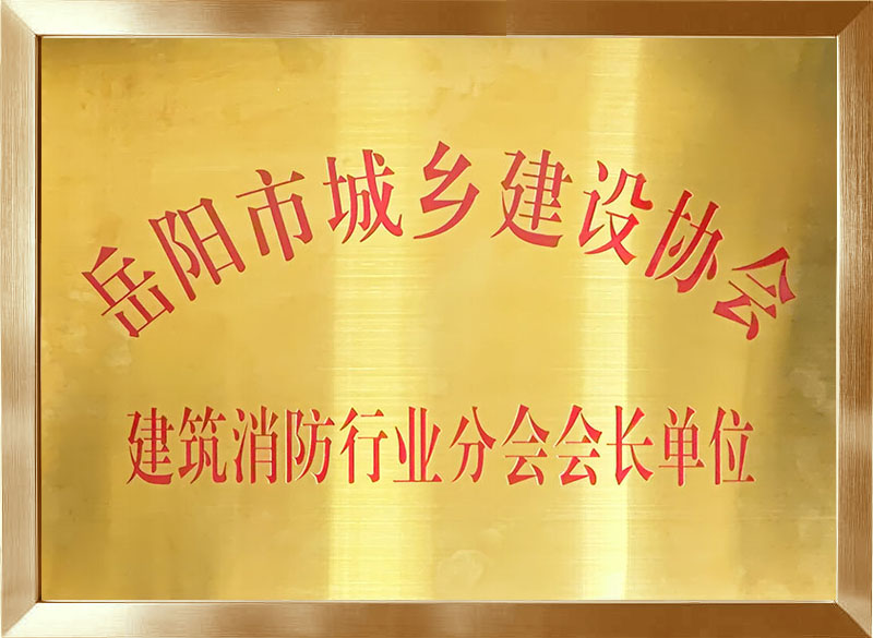 岳阳市城乡建设协会 建筑消防行业分会会长单位